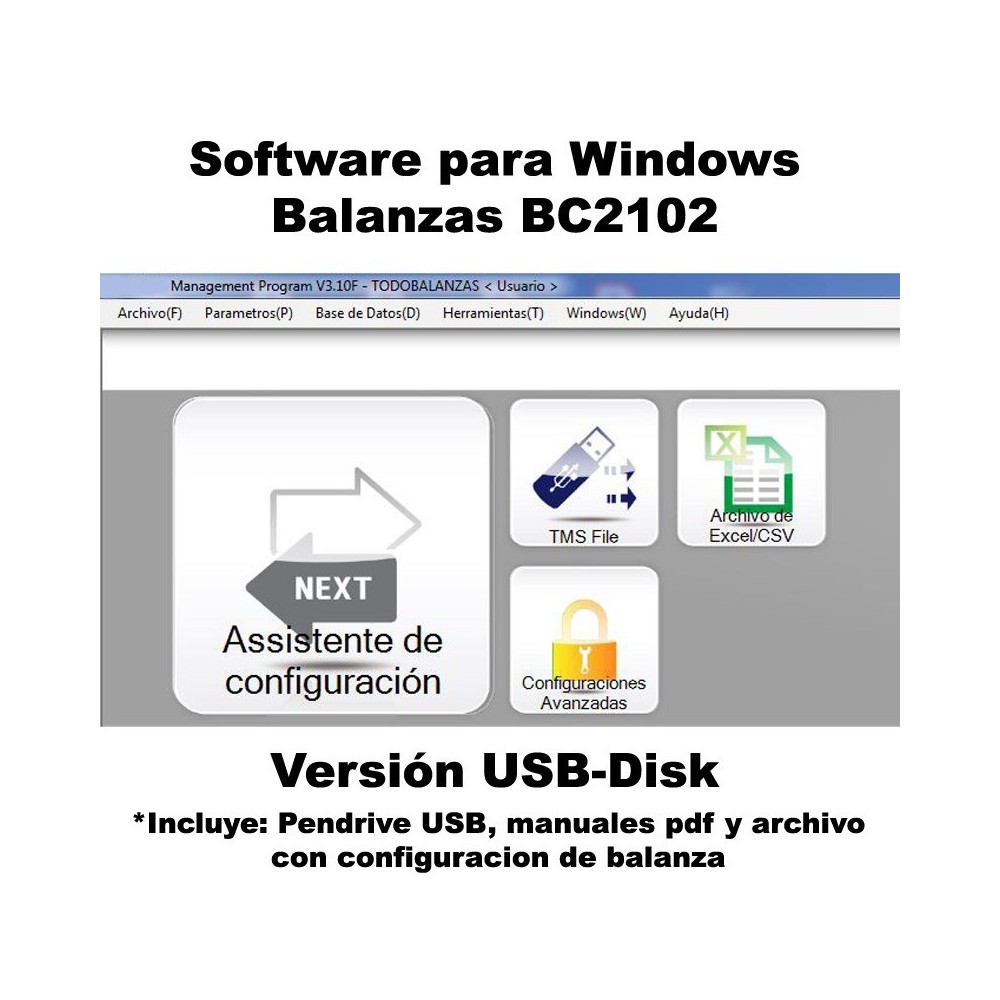 Software Balanzas BC2102 - Usb