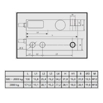 Celula de carga H8C-C3 para plataformas y basculas de peso