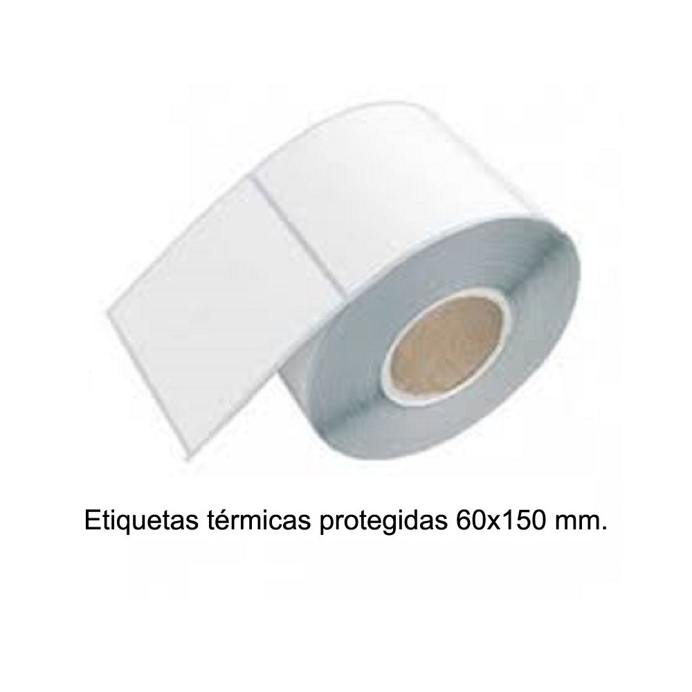Caja 5.000 etiquetas protegidas termicas 60x150mm para balanza o etiquetadora