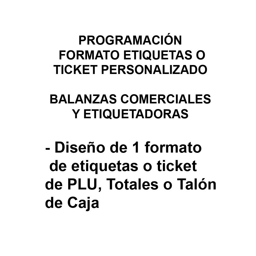 Programación 1 Formato Etiqueta o ticket personalizado