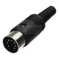 Conector DIN macho aéreo de 7 pines utilizado en nuestras basculas y balanzas