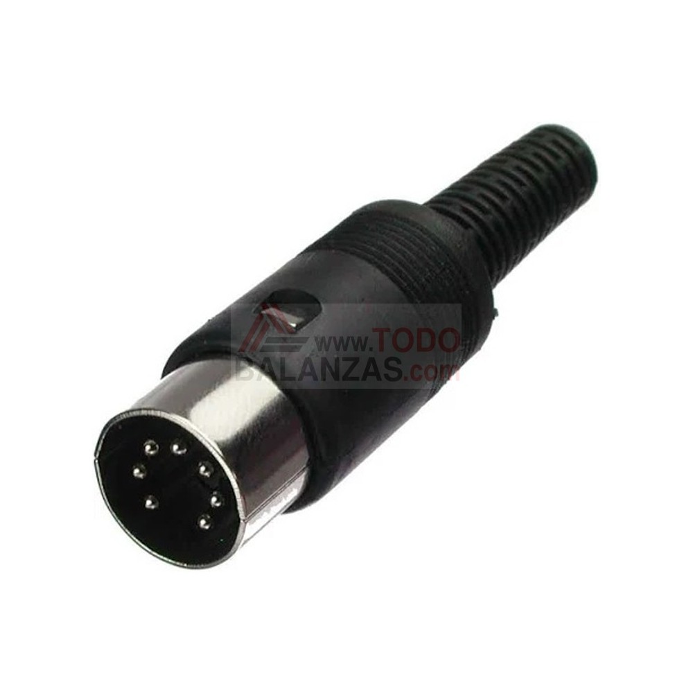 Conector DIN macho aéreo de 7 pines utilizado en nuestras basculas y balanzas