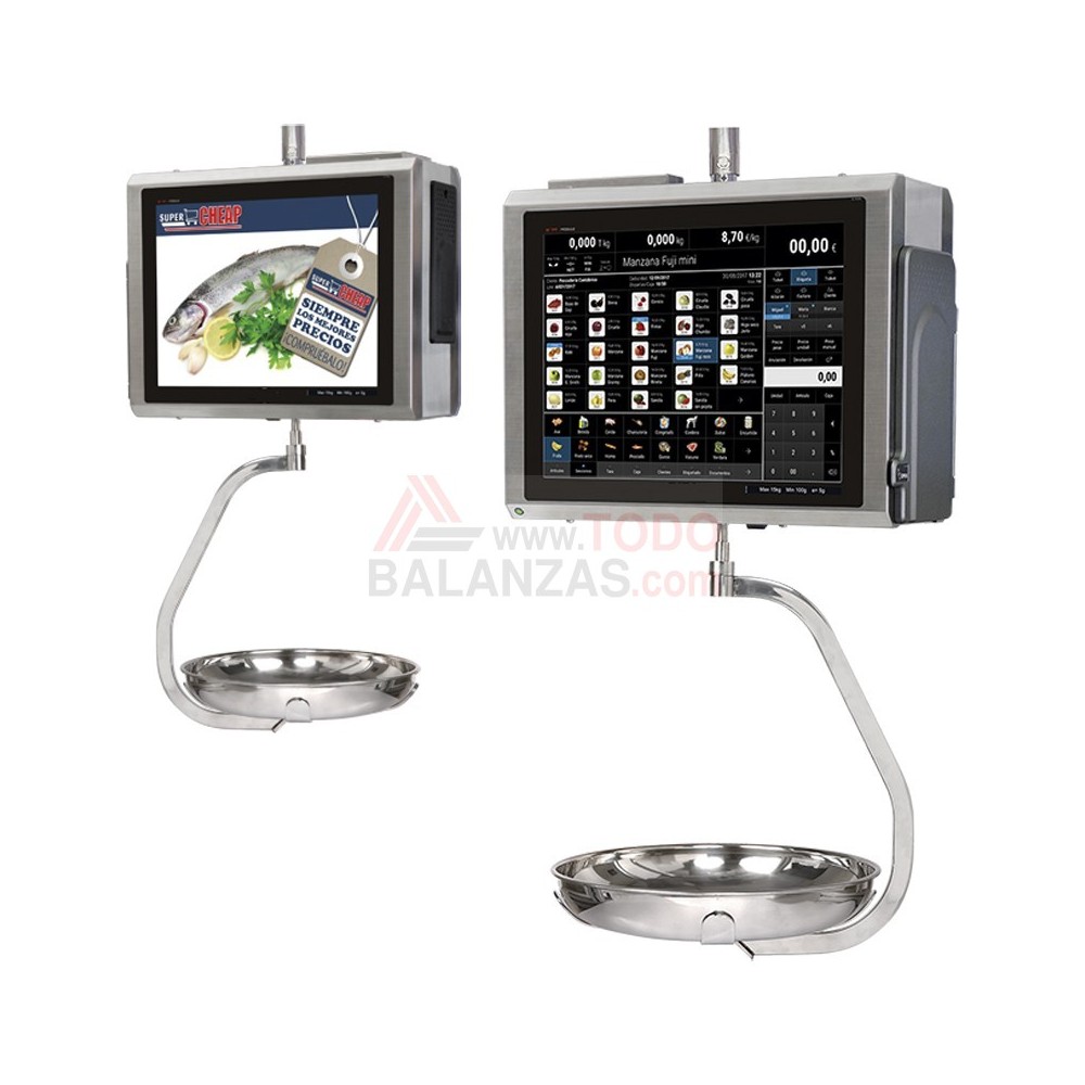 Balanza táctil colgante QS2255WC con 1 impresora de etiquetas o tickets