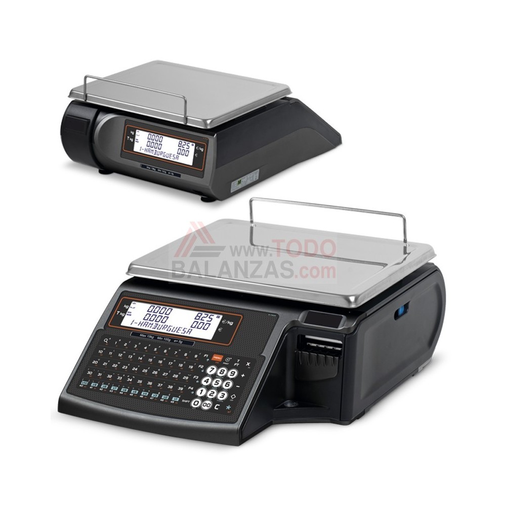 Balanza comercial sobremesa plana DQ545P con impresora de etiquetas o tickets