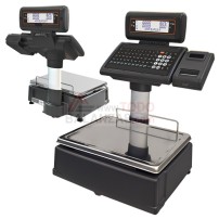 Balanza comercial sobremesa doble cuerpo DQ540DC con impresora de tickets