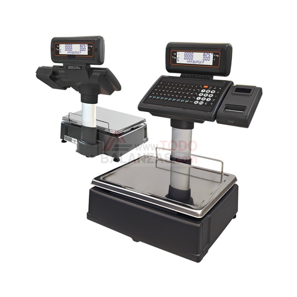 Balanza comercial sobremesa doble cuerpo DQ540BDC con impresora y batería interna