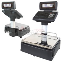 Balanza comercial sobremesa doble cuerpo DQ545DC con impresora de etiquetas o tickets