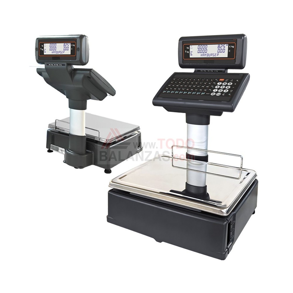 Balanza comercial sobremesa doble cuerpo DQ545DC con impresora de etiquetas o tickets