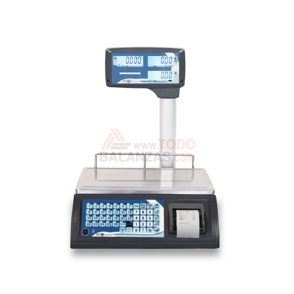 Balanza RTI Visor Elevado con impresora 1 vendedor y batería interna