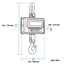 Gancho de peso BH hasta 2000kg y 5000kg