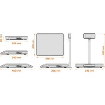 Balanza comercial de sobremesa visor elevado TSB400 2 displays con conexion a Tpv u Ordenador