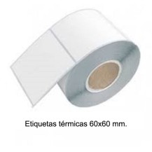 Caja 14.000 etiquetas termicas 60x60mm para balanza o etiquetadora