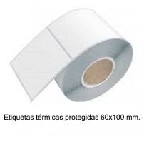 Caja 8.500 etiquetas protegidas termicas 60x100mm para balanza o etiquetadora