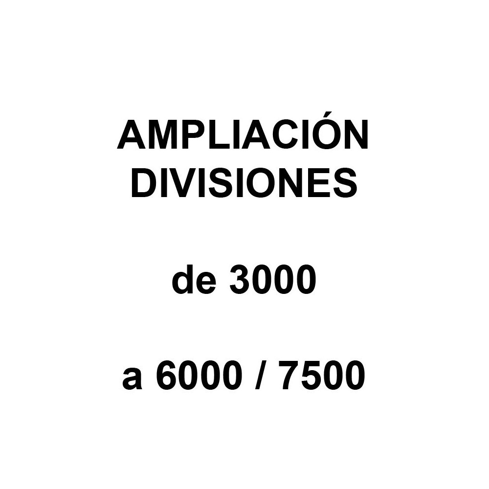 Ampliacion divisiones de 3000 a 6000/7500 para mas precision