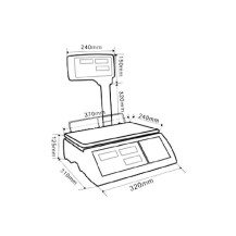 Balanza RTI Visor Elevado con impresora vendedor y bateria interna