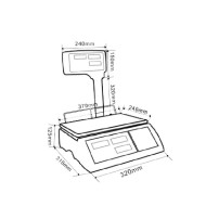 Balanza RTI Visor Elevado con impresora vendedor y bateria interna
