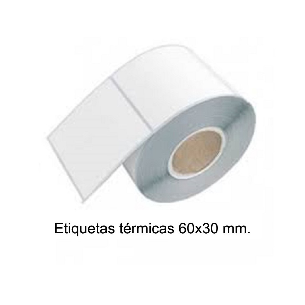 Caja 26.000 etiquetas termicas 60x30mm para balanza o etiquetadora